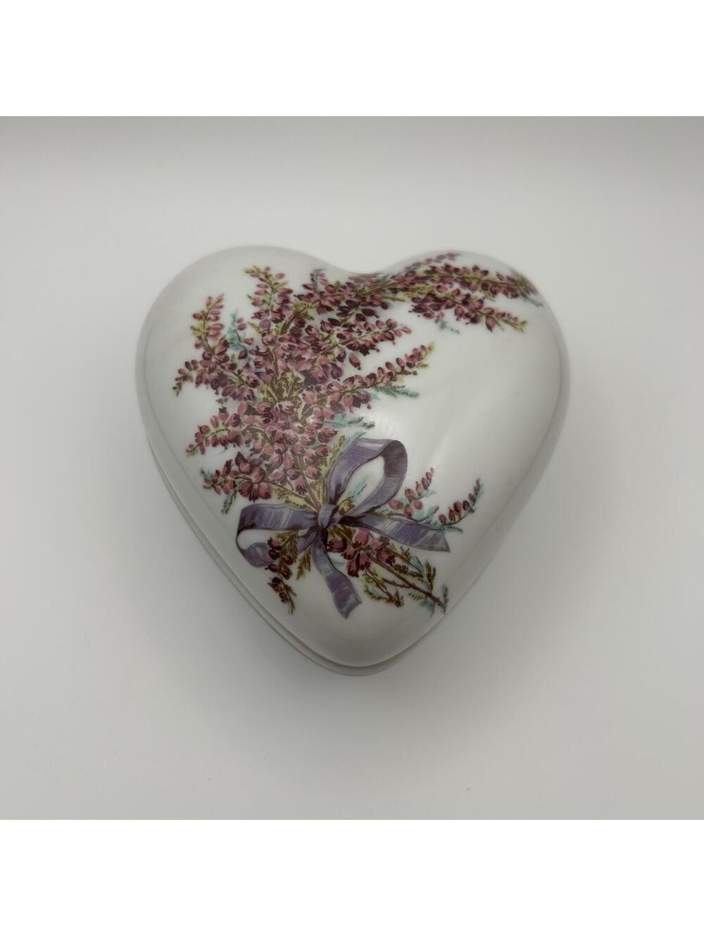 Tirschenreuth Bavaria Heart Shaped Floral Trinket Dish Made in Germany